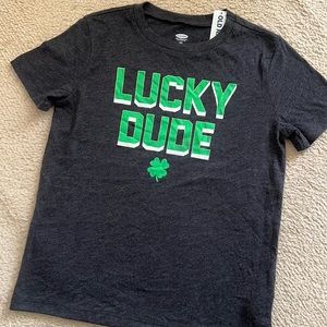 NWT Old Navy St Patrick’s Day Lucky Dude Clover Shirt